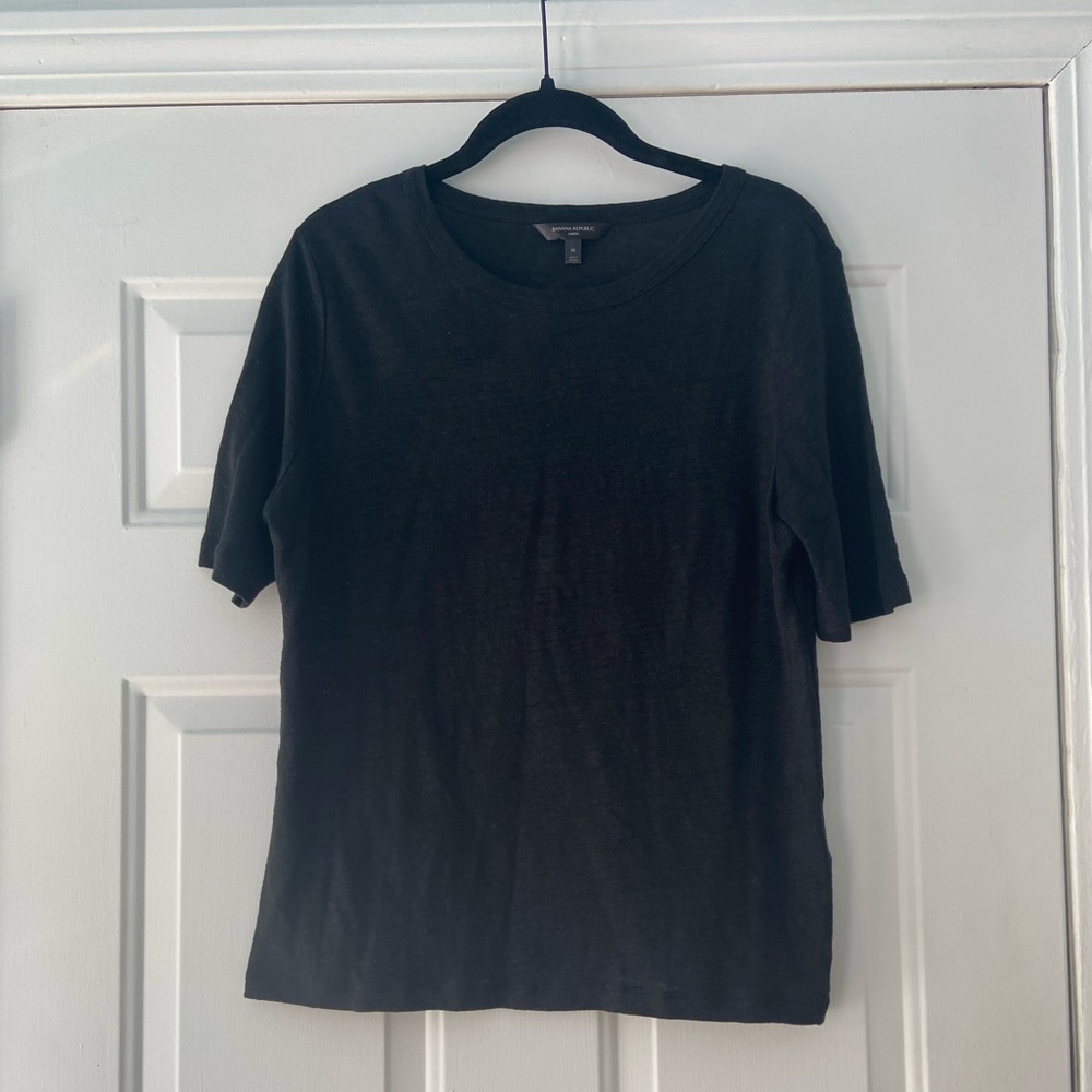 Banana Republic Black Short Sleeve Tee
